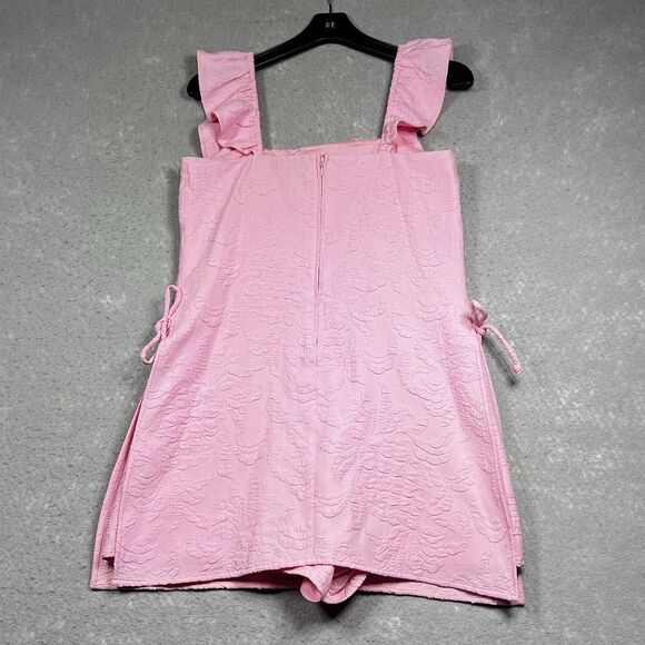 Lilly Pulitzer Zoya Ruffled Romper Womens Size 4 Pink Ruffle Sleeveless - Picture 10 of 15
